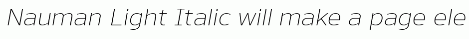 Nauman Light Italic