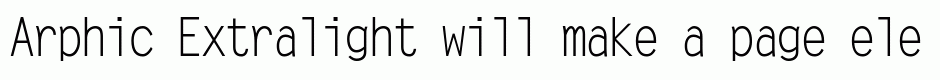 Arphic Extralight