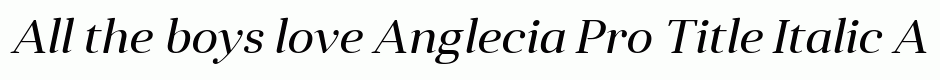 Anglecia Pro Title Italic