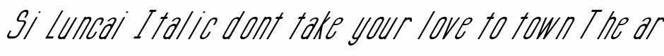 Si Luncai Italic
