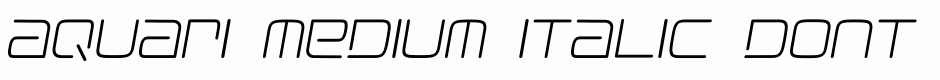 Aquari Medium Italic