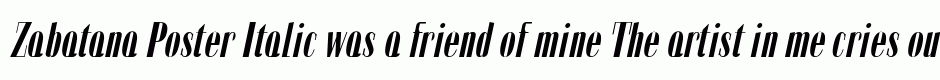 Zabatana Poster Italic