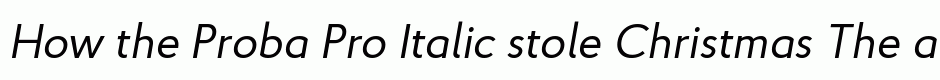 Proba Pro Italic