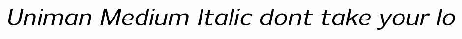 Uniman Medium Italic