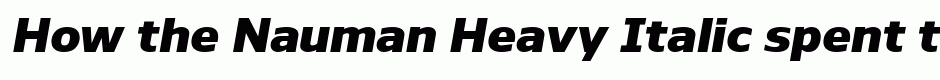 Nauman Heavy Italic