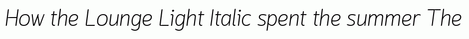 Lounge Light Italic