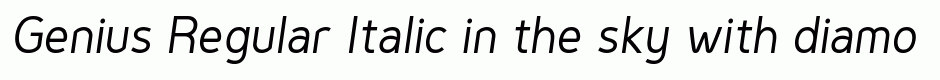 Genius Regular Italic