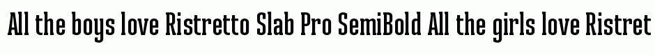 Ristretto Slab Pro SemiBold
