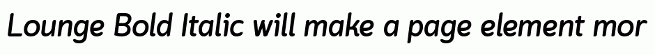 Lounge Bold Italic