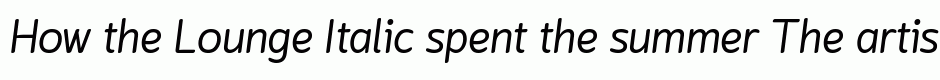 Lounge Italic
