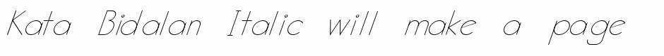 Kata Bidalan Italic