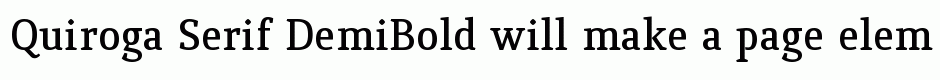 Quiroga Serif DemiBold