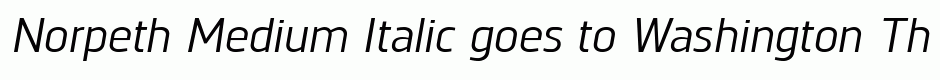 Norpeth Medium Italic