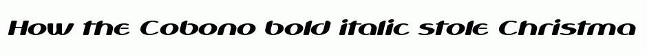 Cobono bold italic