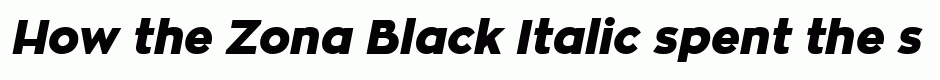Zona Black Italic