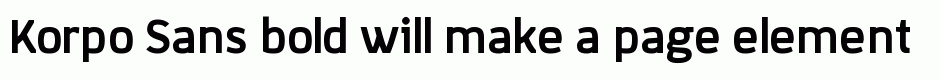 Korpo Sans bold
