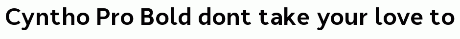 Cyntho Pro Bold