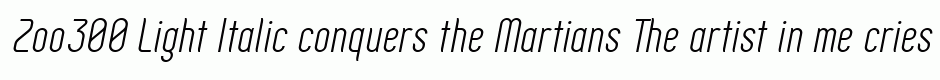 Zoo300 Light Italic