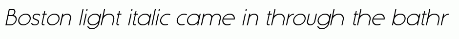 Boston light italic