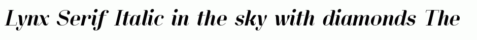 Lynx Serif Italic