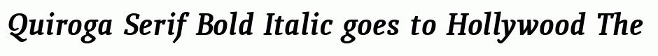 Quiroga Serif Bold Italic
