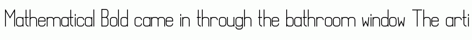 Mathematical Bold