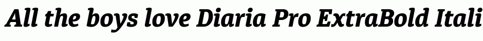 Diaria Pro ExtraBold Italic