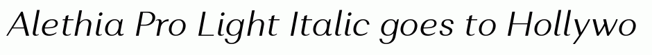 Alethia Pro Light Italic