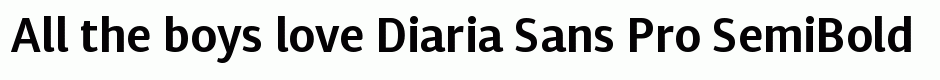 Diaria Sans Pro SemiBold