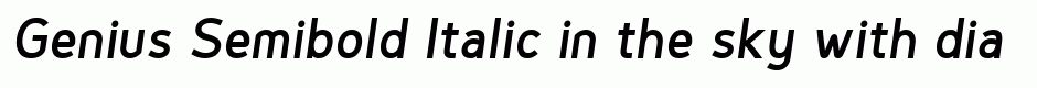 Genius Semibold Italic