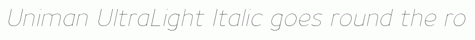 Uniman UltraLight Italic