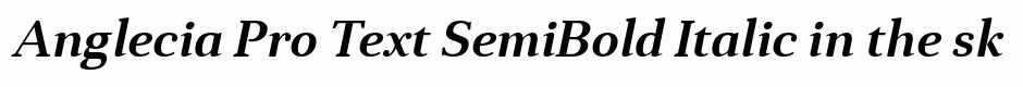 Anglecia Pro Text SemiBold Italic