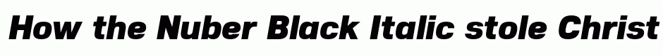 Nuber Black Italic
