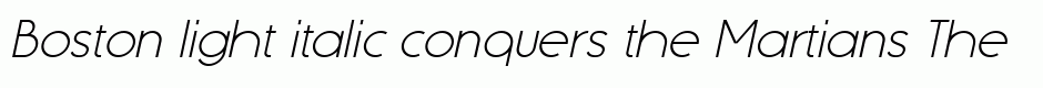 Boston light italic