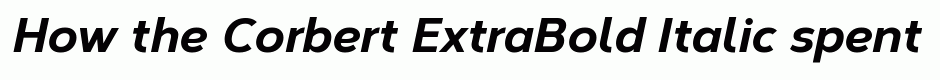 Corbert ExtraBold Italic