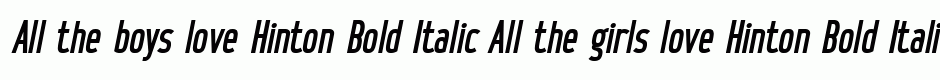 Hinton Bold Italic