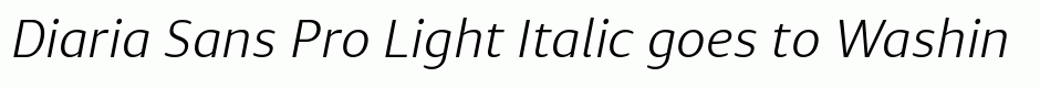 Diaria Sans Pro Light Italic
