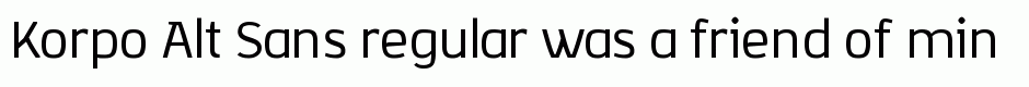 Korpo Alt Sans regular