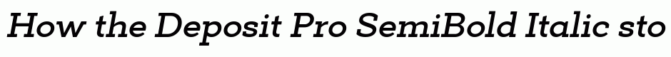 Deposit Pro SemiBold Italic