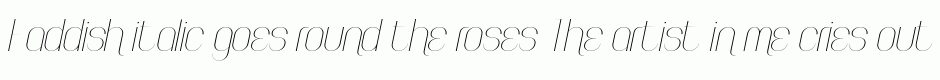 Faddish italic