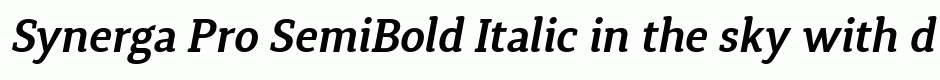 Synerga Pro SemiBold Italic