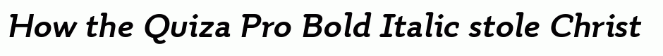 Quiza Pro Bold Italic