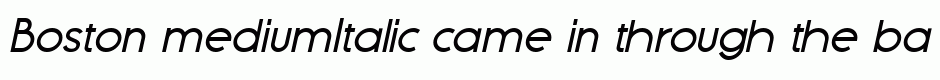 Boston mediumItalic