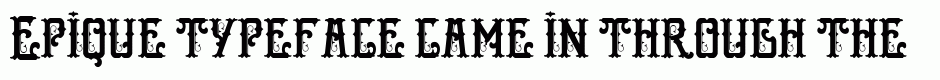 Epique typeface
