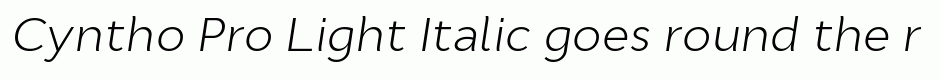 Cyntho Pro Light Italic