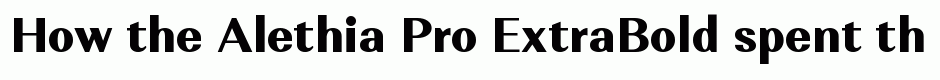 Alethia Pro ExtraBold