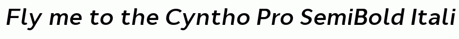 Cyntho Pro SemiBold Italic
