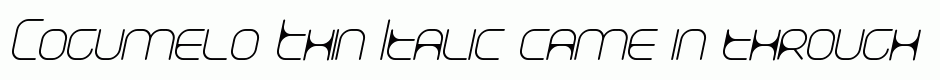Cogumelo Thin Italic