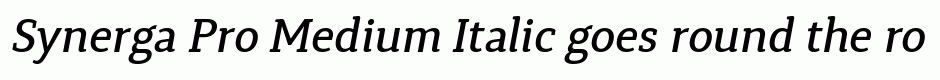 Synerga Pro Medium Italic