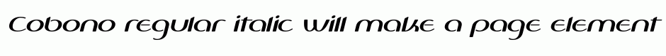 Cobono regular italic